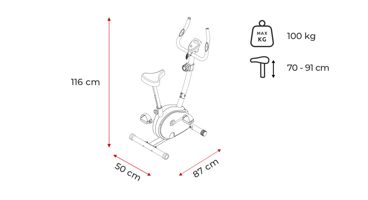 Bicicleta Estática Spokey Impeller CR Magnética com Medição de Pulso 7/7