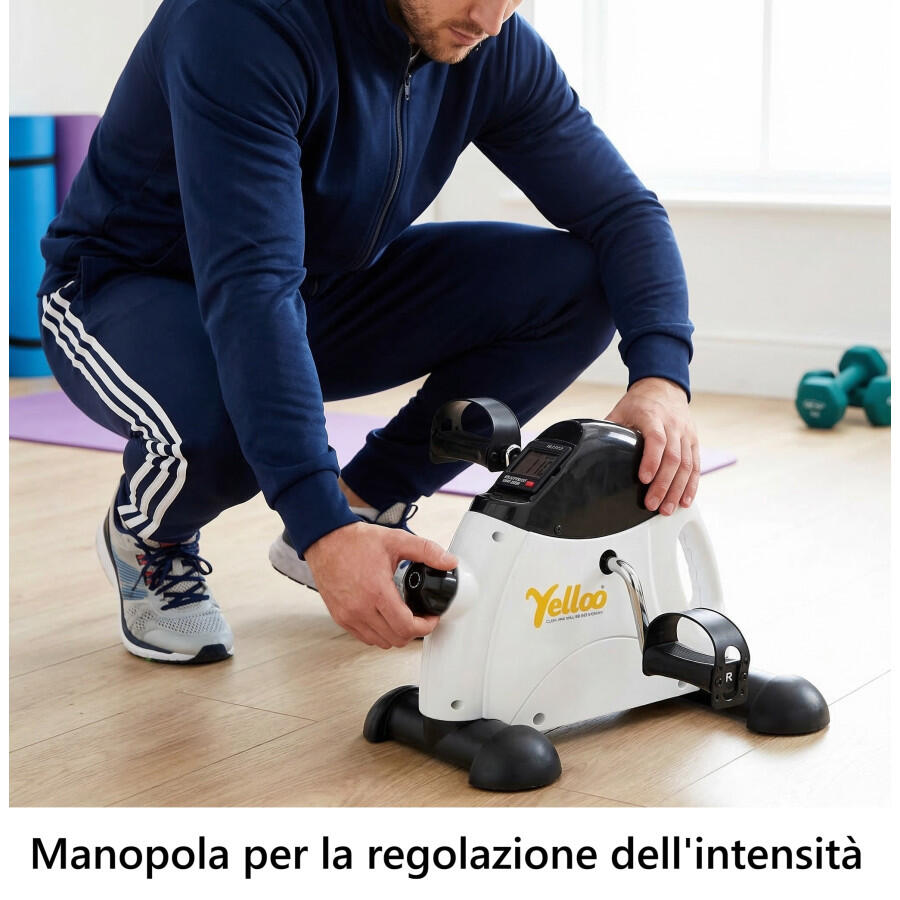 Yelloo - MB211 Bicicletta Cyclette esercizio gambe e braccia da seduto fitness 7/12