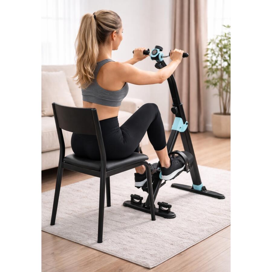 Yelloo - MB201B Bicicletta Cyclette esercizio gambe braccia da seduto fitness 4/13
