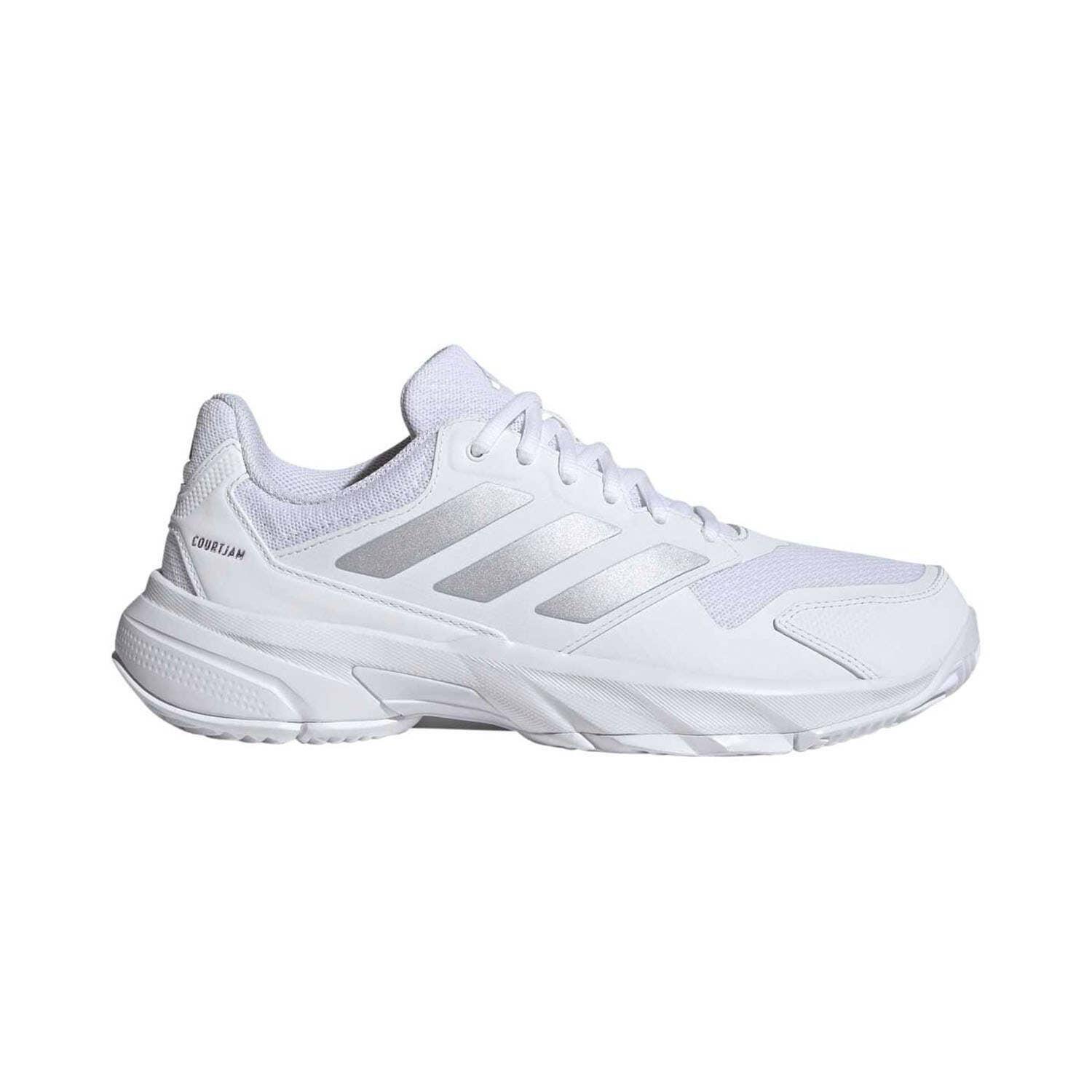 Adidas Courtjam Control 3 Blanco/plata Mujer Ki3615