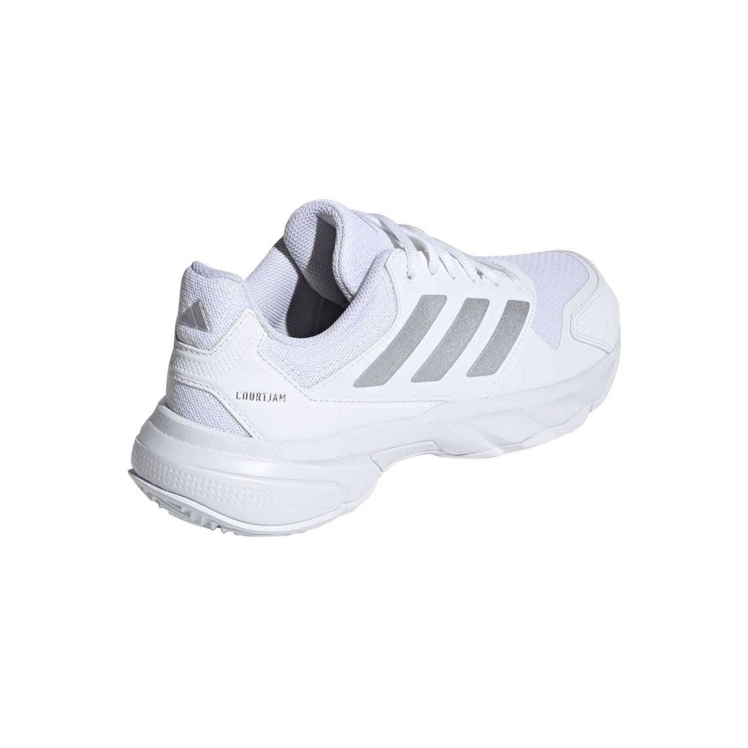Adidas Courtjam Contrôle 3 Blanc/argent Femme Ki3615 2/6