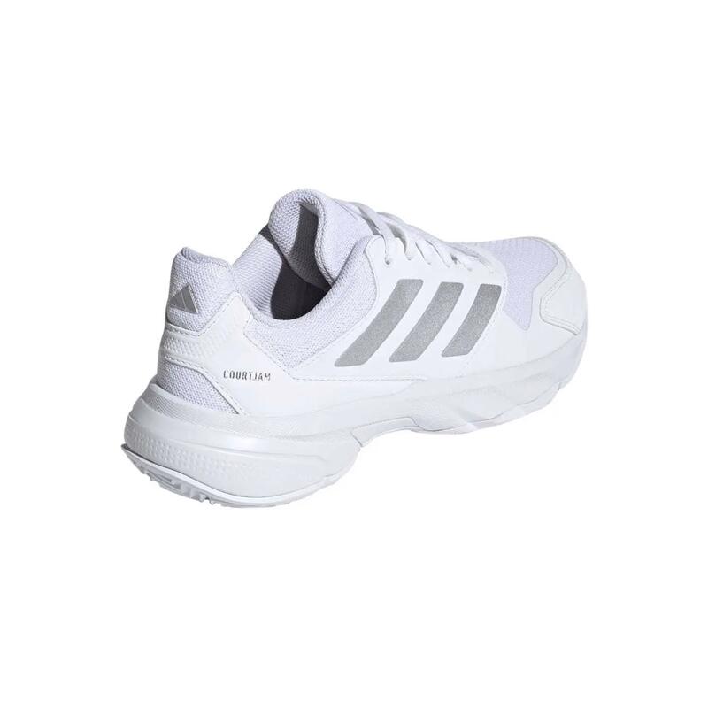 Adidas Courtjam Control 3 Blanco/plata Mujer Ki3615