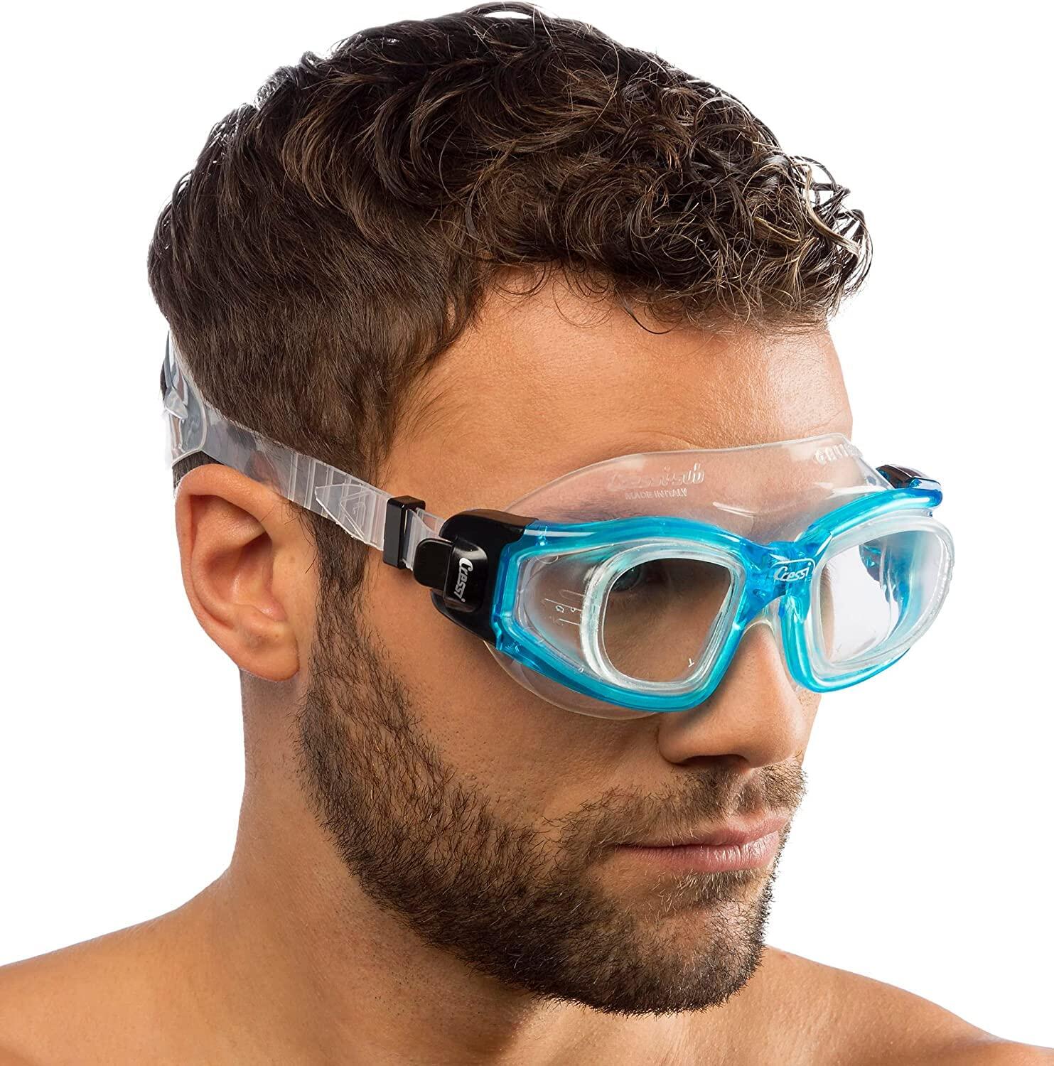 Galileo Goggles T/Glass Blue Metal - Lunettes de Natation Adultes avec Verre 7/7