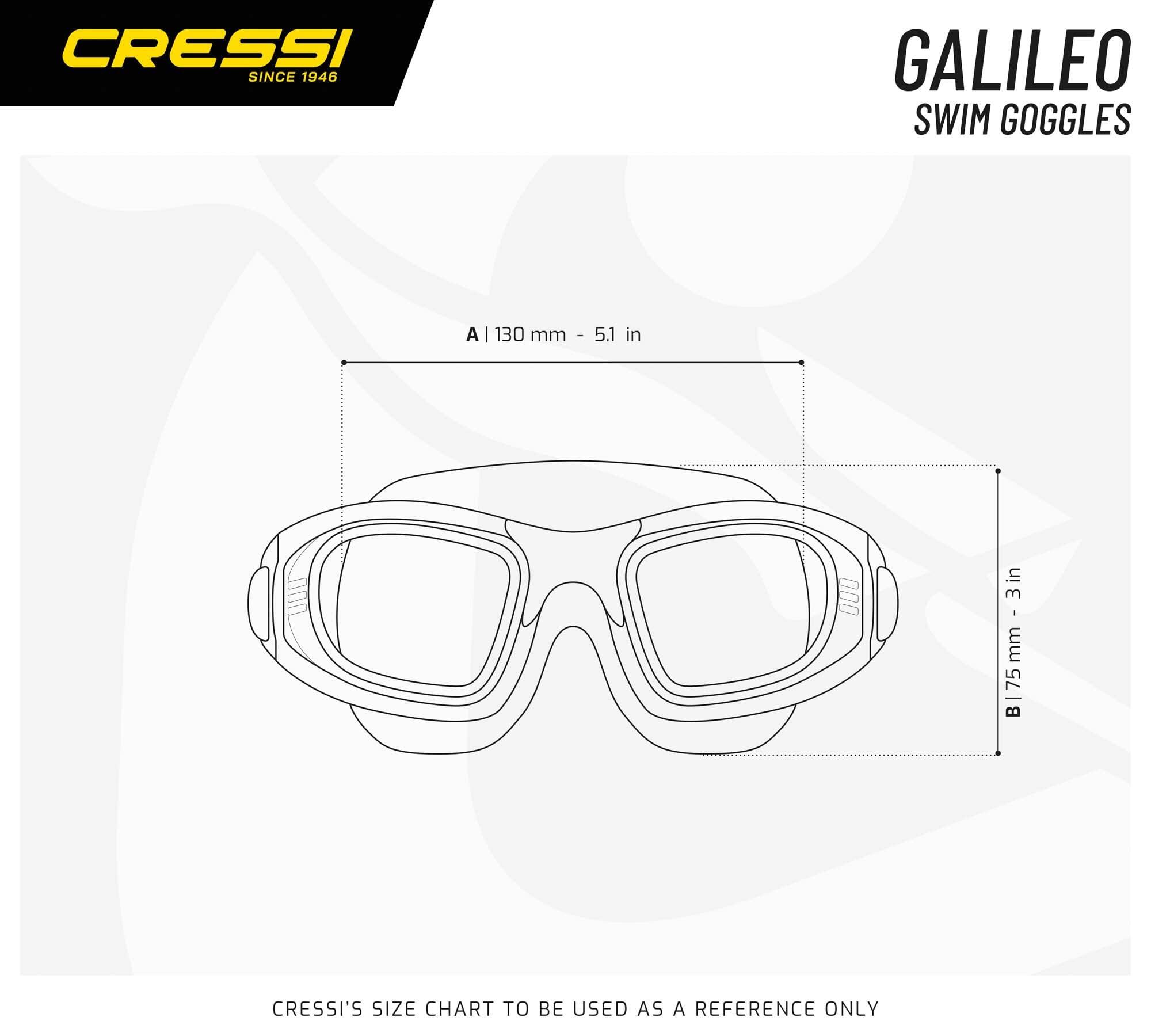 Galileo Goggles T/Glass Blue Metal - Lunettes de Natation Adultes avec Verre 5/7