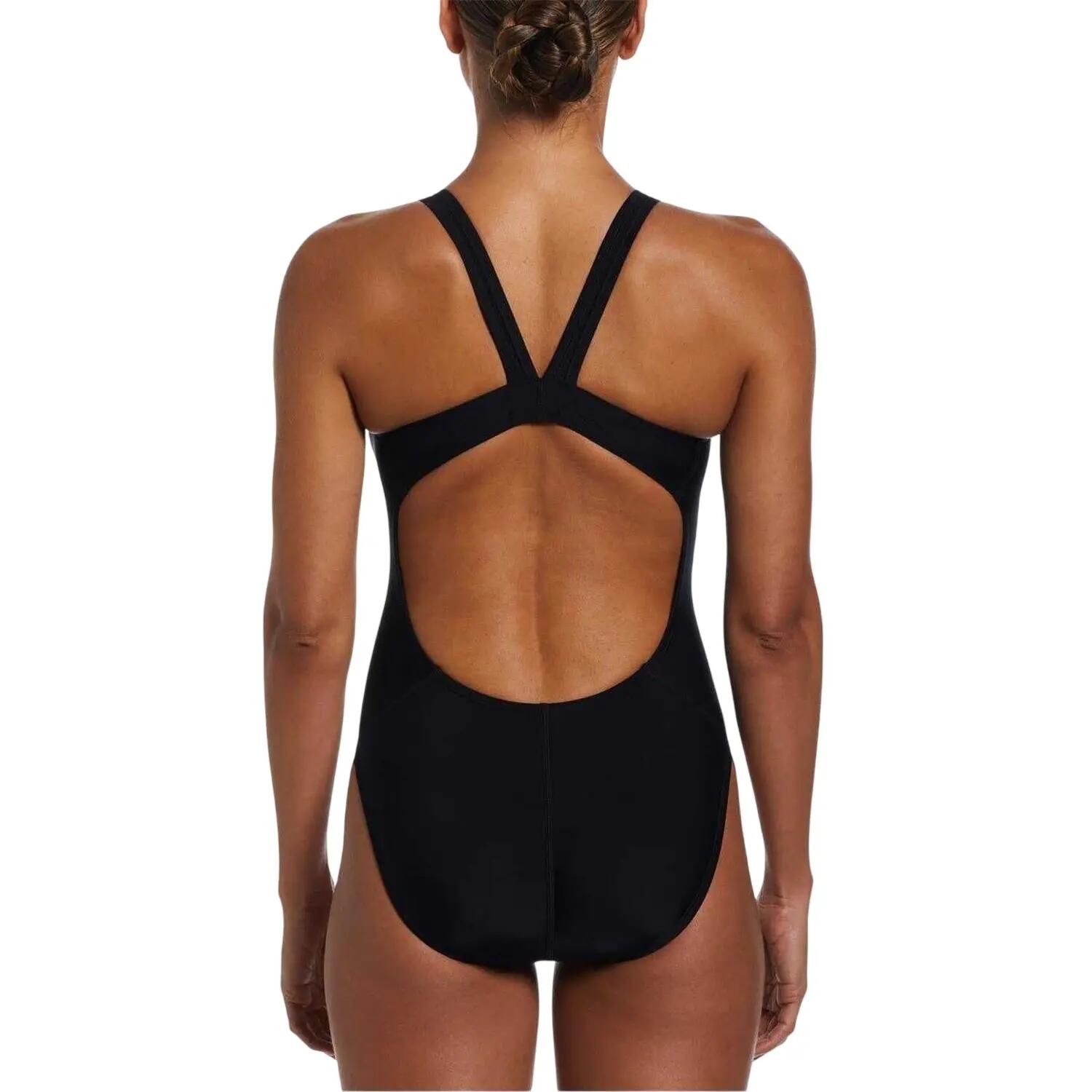 "Fastback" Badeanzug für Damen Schwarz 3/4