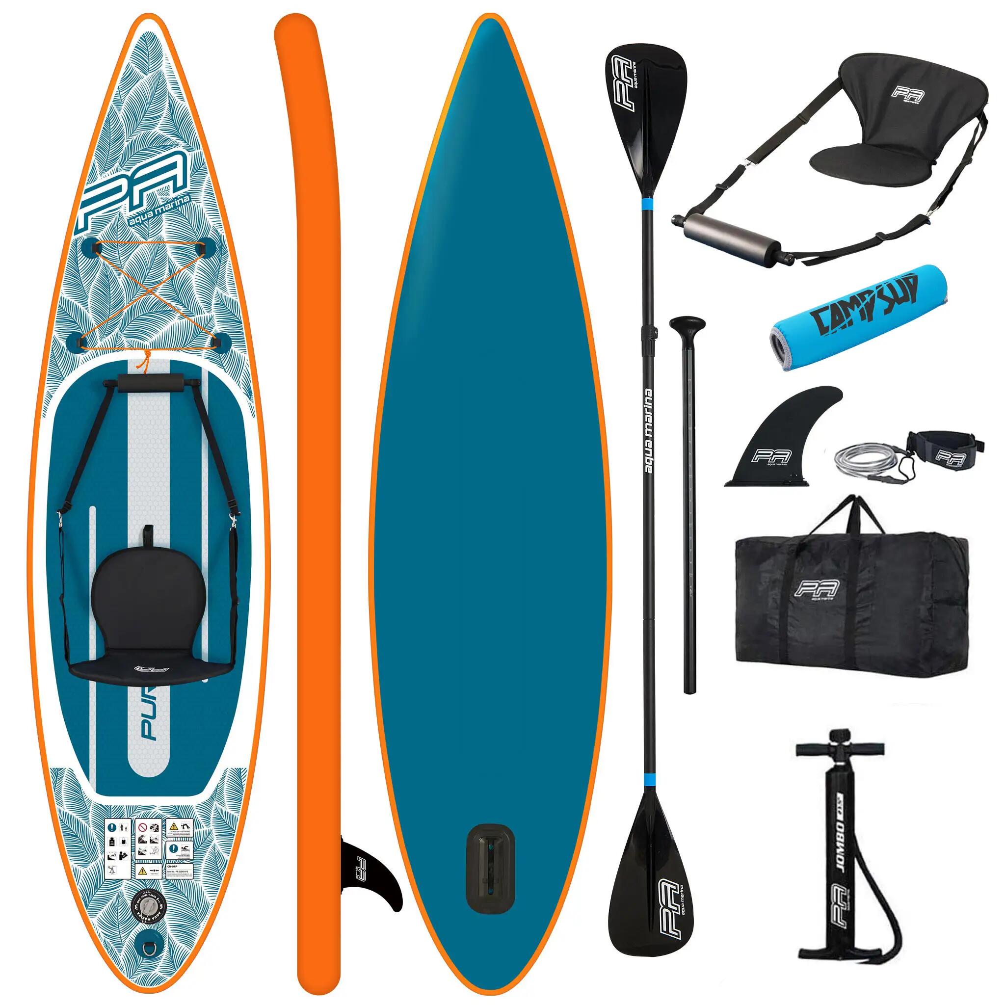 Placă SUP gonflabilă Aqua Marina Pure Air 11'0" Combo + Geamandură vâslă