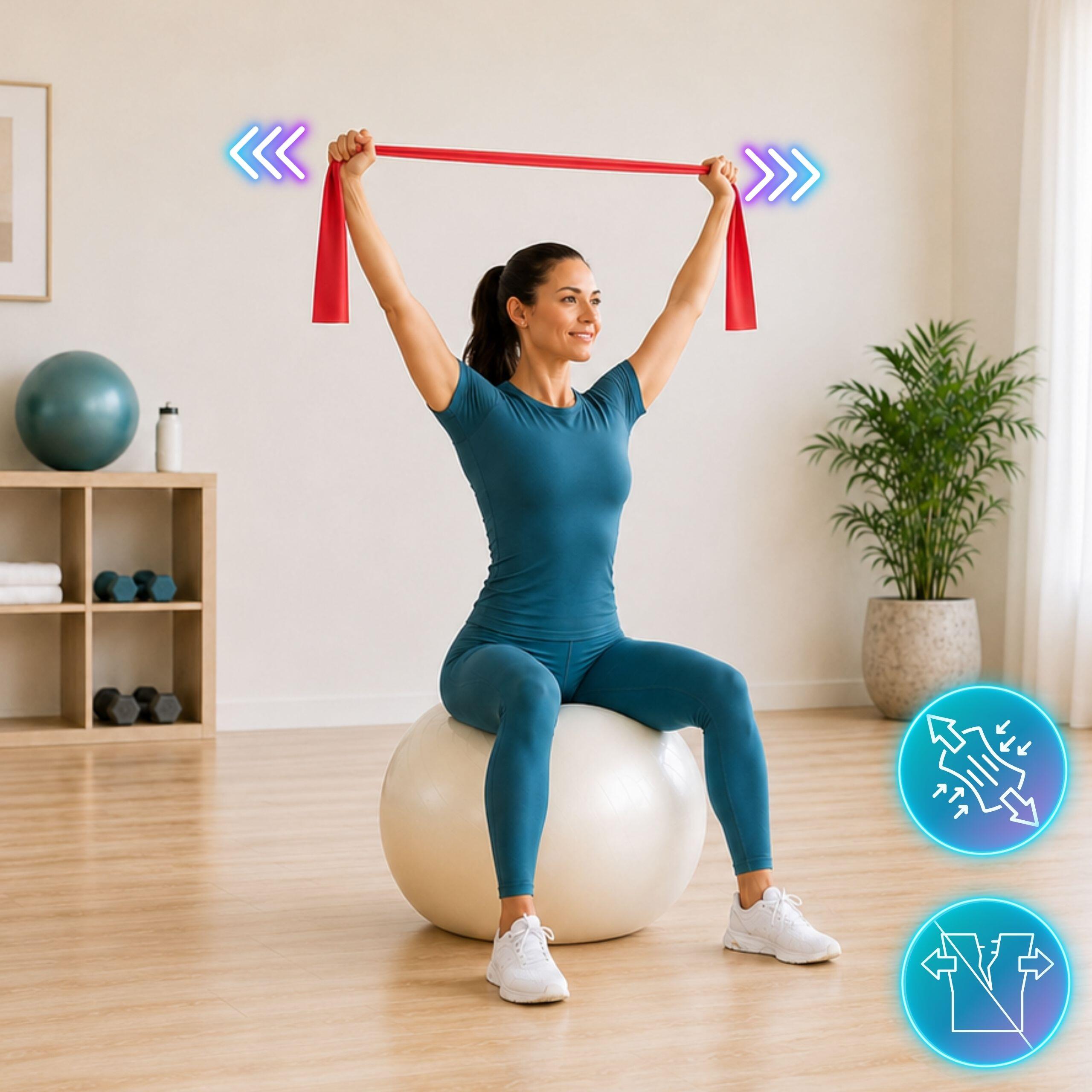 Set di fasce elastici de resistenza Flat Bands 5 pz per stretching, 1–15 kg 6/10