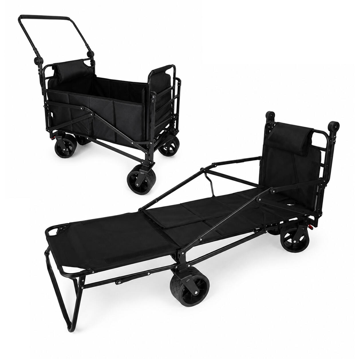 Eurocatch Carrinho Dobrável 2 em 1 com Cama - Carrinho de Transporte 4/7