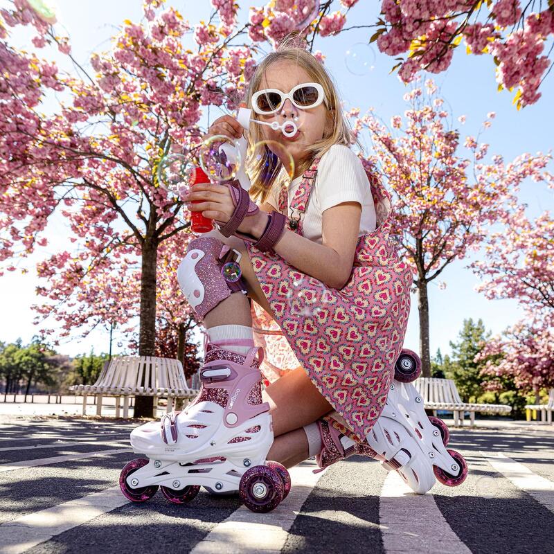 Cariboo Ballerina 3în1 Role și patine cu rotile pentru copii cu roți LED