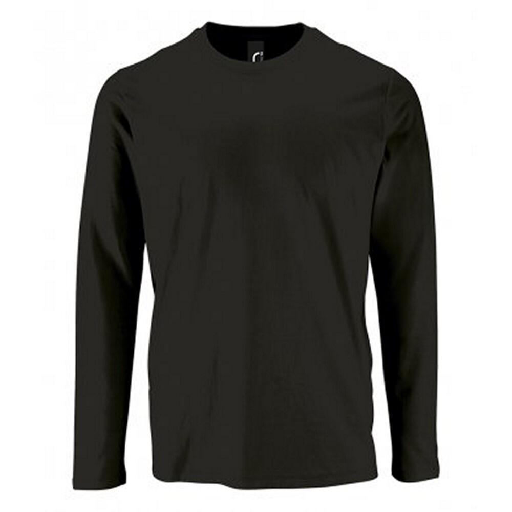 SOL'S Mens Imperial Long Sleeve TShirt (Deep Black)