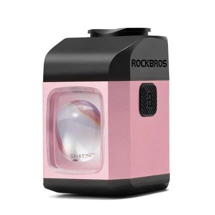 Lampka rowerowa przednia Rockbros 2410009003 (1600LM) różowa