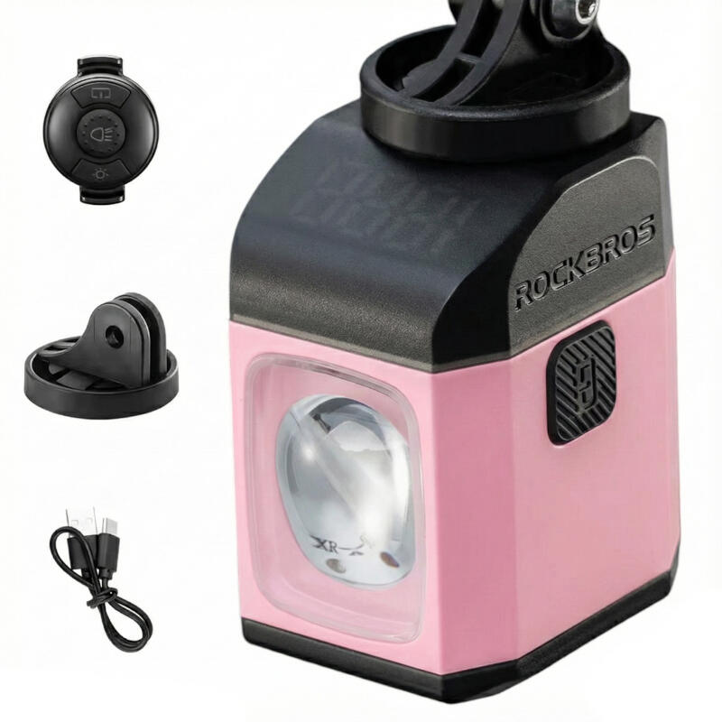 Lampka rowerowa przednia Rockbros 2410009003 (1600LM) różowa 3/8