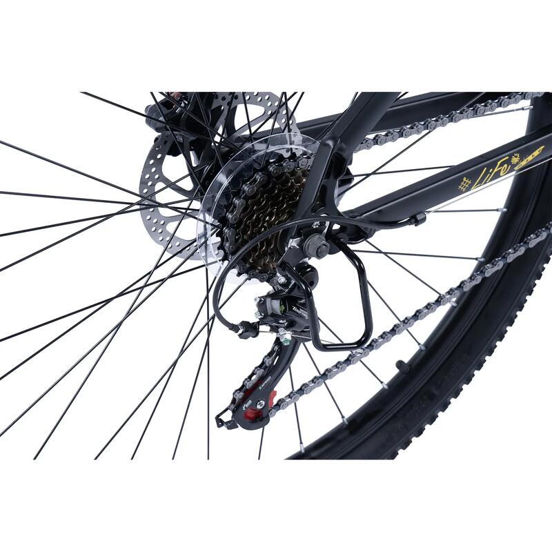 Bicicletă MTB semi-rigidă Life 21v Negru/Galben