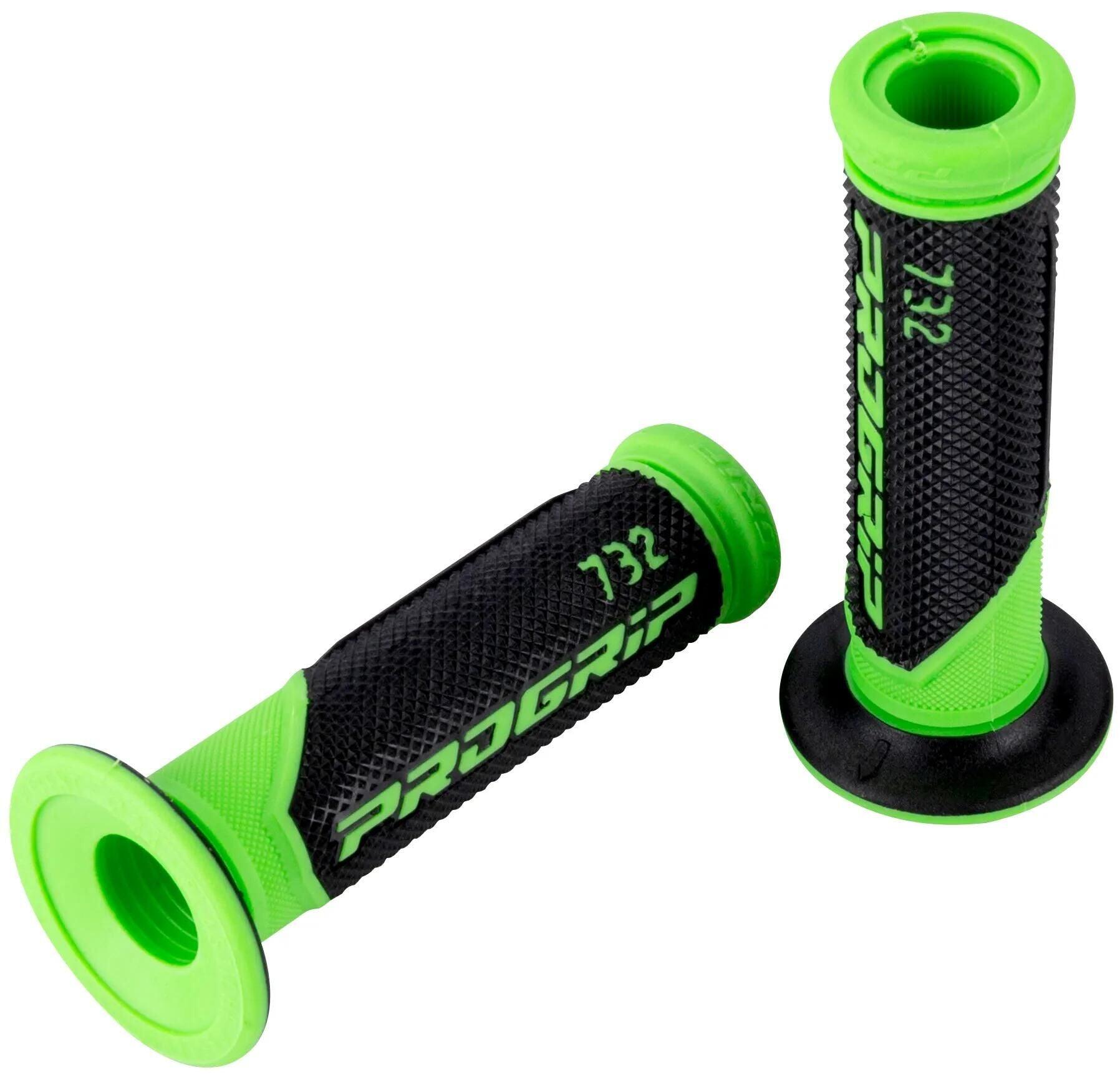 Chwyty Progrip 732 125 mm czarno-zielone otwarte