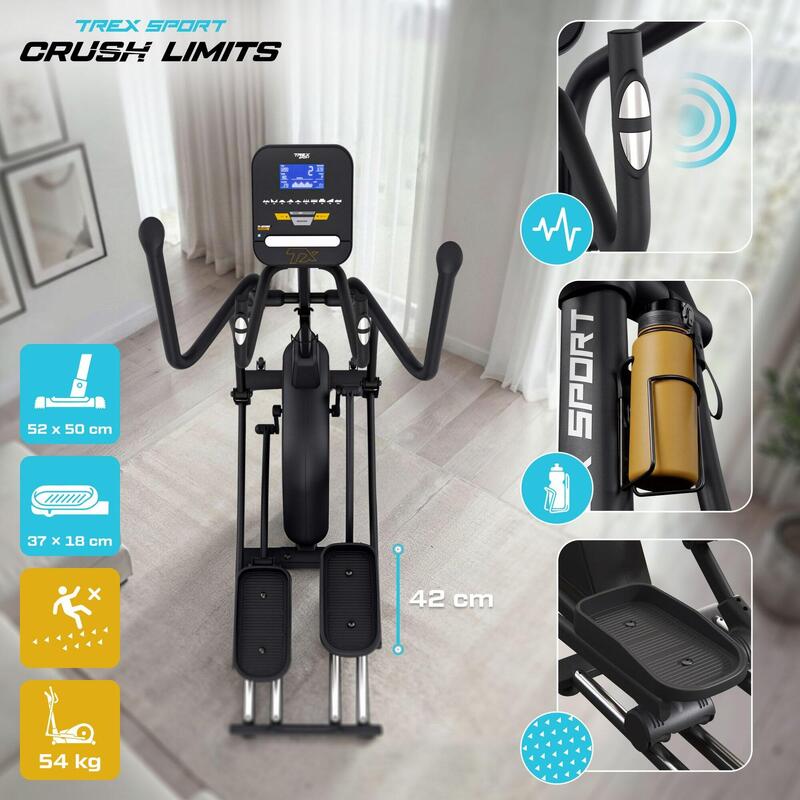 Antrenor eliptic electromagnetic Trex Sport ARGON, roată 18kg, max 135kg