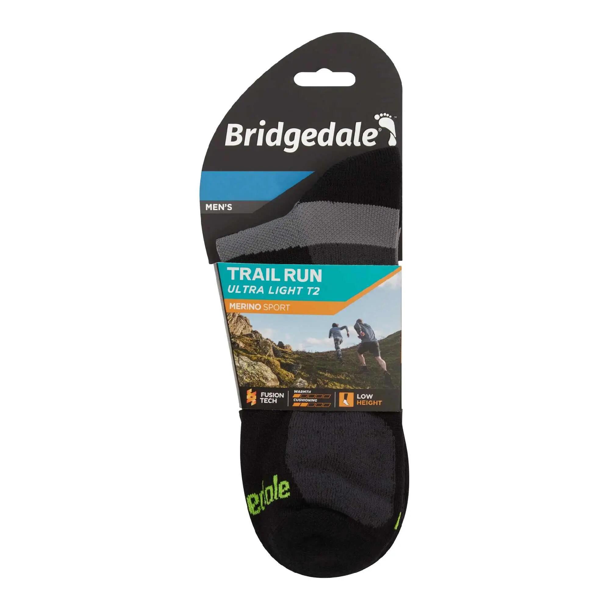 Bridgedale - Chaussettes basses de sport ultralégères en mérinos pour hommes 2/6