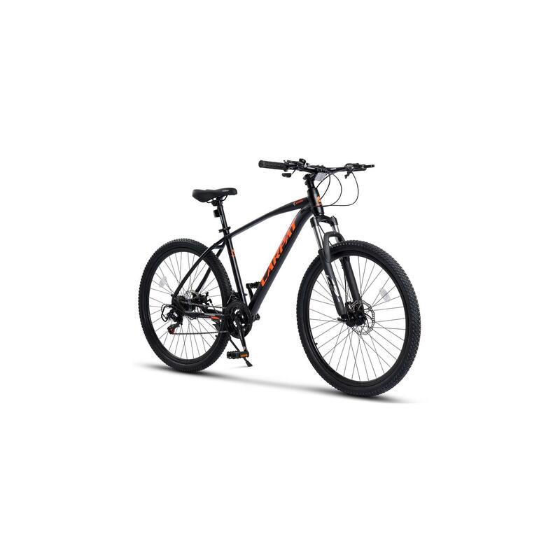 Bicicletă MTB semi-rigidă Invictus 21v Negru/Portocaliu