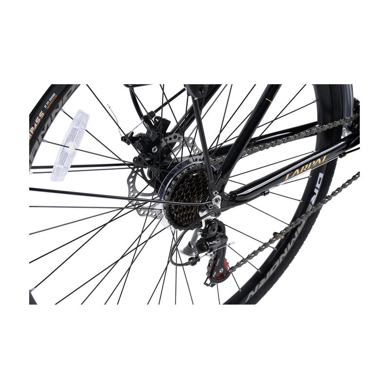 Bicicletă MTB semi-rigidă Roadster City 21v Negru/Alb
