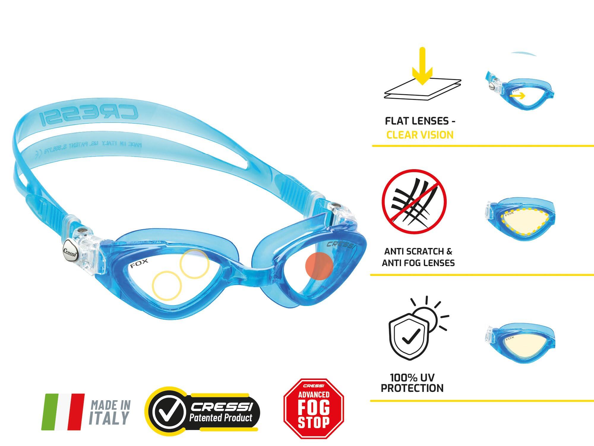 Fox Goggles Aquamarine - Lunettes de Natation Premium pour Adultes, Anti 4/5