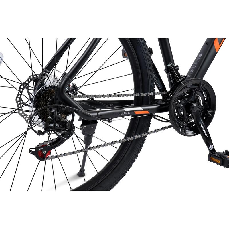 Bicicletă MTB semi-rigidă Invictus 21v Negru/Portocaliu