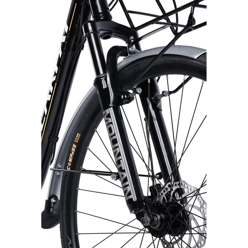 Bicicletă MTB semi-rigidă Roadster City 21v Negru/Alb