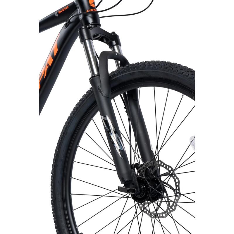 Bicicletă MTB semi-rigidă Invictus 21v Negru/Portocaliu