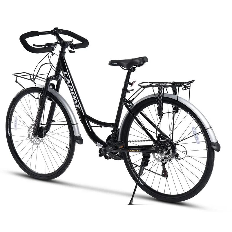 Bicicletă MTB semi-rigidă Roadster City 21v Negru/Alb