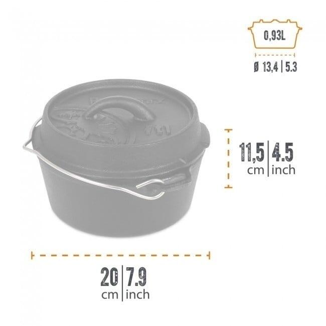 Petromax Forno holandês FT1-1QT - Sem pernas 4/6