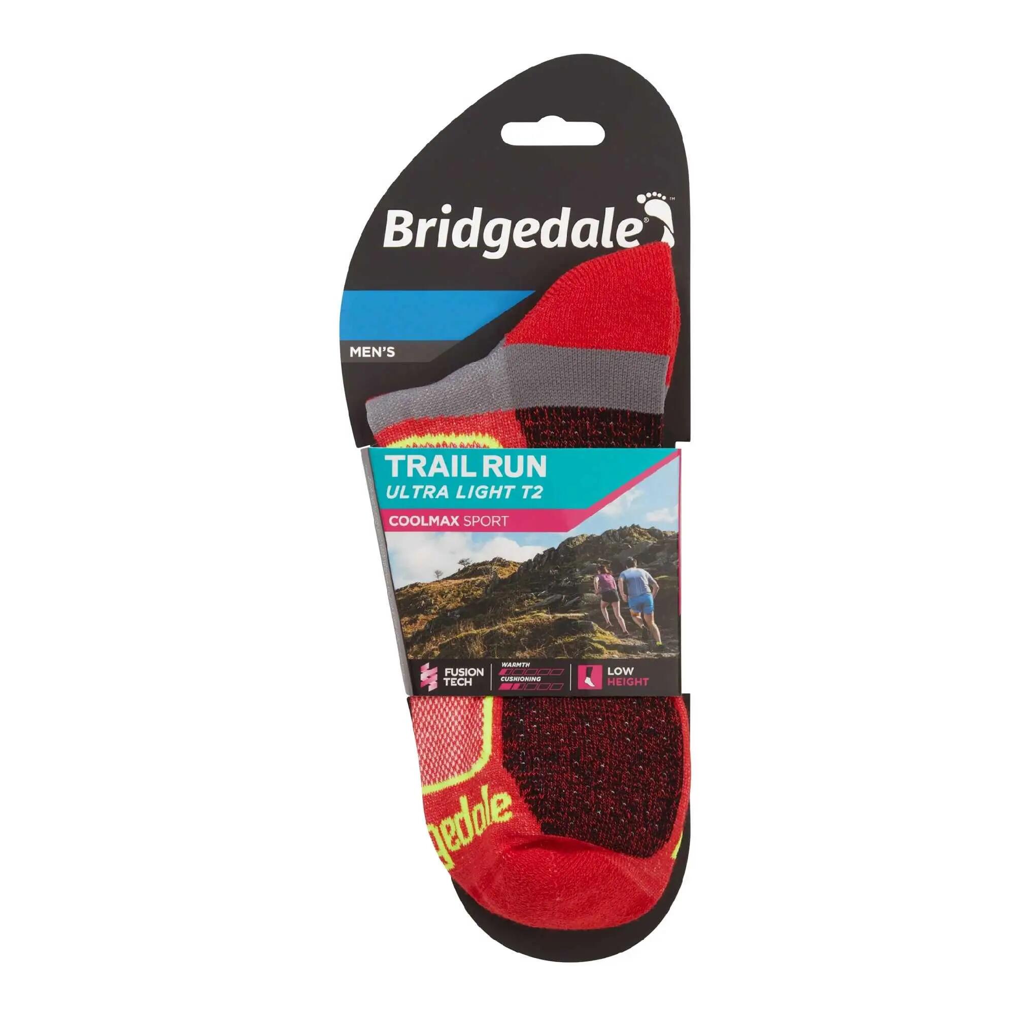 Hombres Coolmax Ultraligero Tobillo Calcetines correr de Bridgedale 2/7