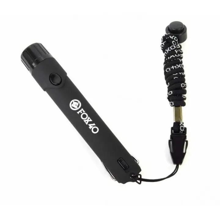 Fluier FOX 40 Electronic cu snur Mini, Negru, 110 dB