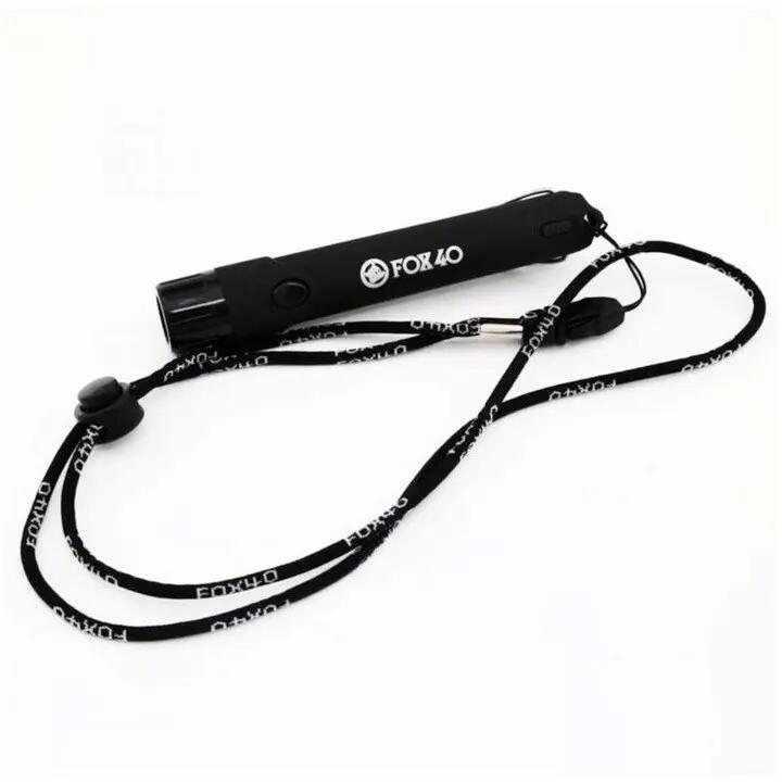 Fluier FOX 40 Electronic cu snur Mini, Negru, 110 dB