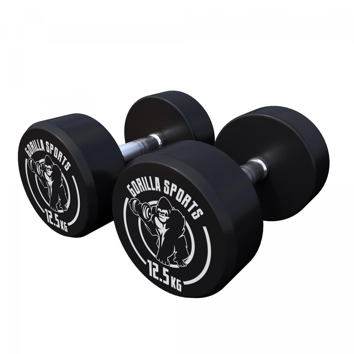 HALTÈRE MONOBLOC ROND | MUSCULATION | 2 X 12,5 KG 1/4