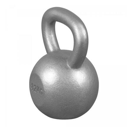 Kettlebell - 2 bis 32 kg Gewichte, Silber oder Schwarz - Kugelhantel