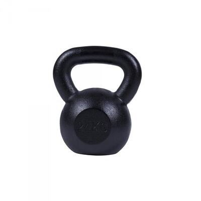 - kettlebell - gietijzer - zwart - 32 kg - extra stabiel