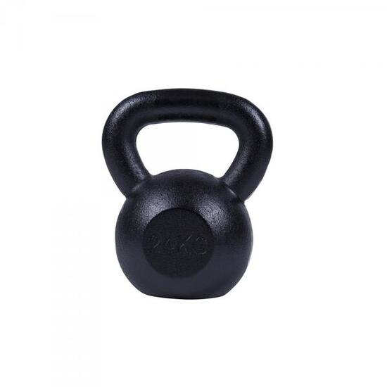 - Kettlebell - Gietijzer Zwart - 24 kg - Extra Stabiel