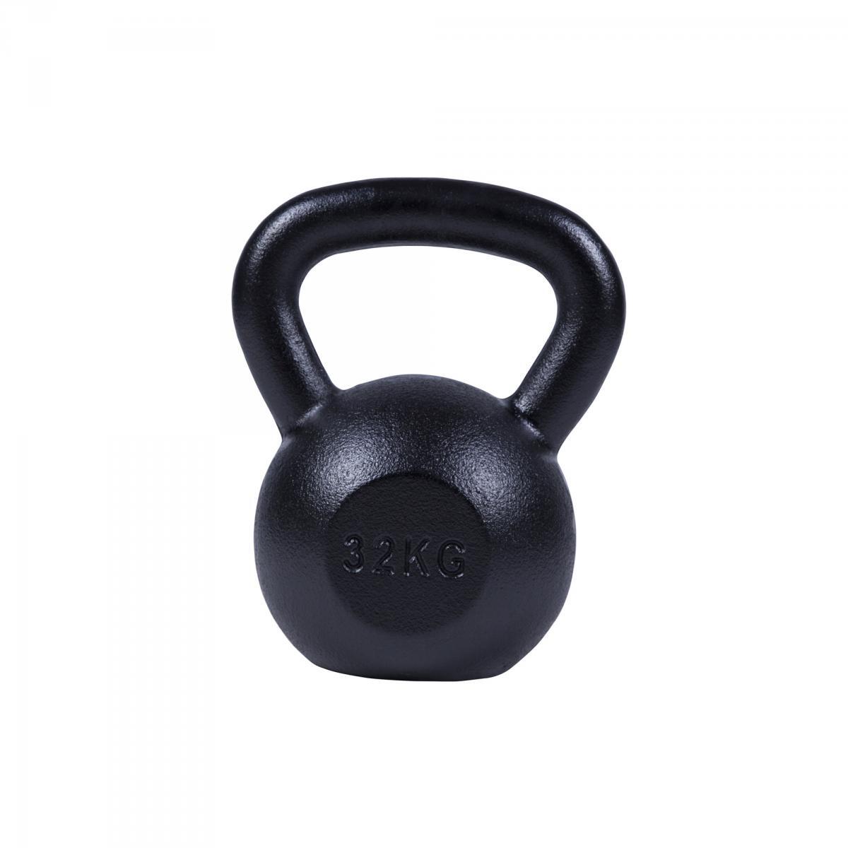 Kettlebell din fier 32kg, negru