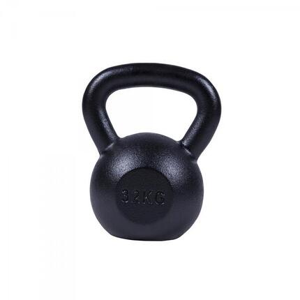 Kettlebell - 2 bis 32 kg Gewichte, Silber oder Schwarz - Kugelhantel