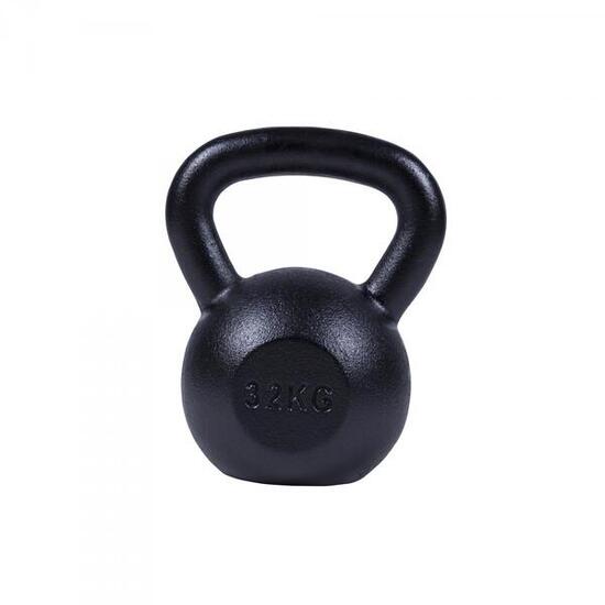 Kettlebell - 2 bis 32 kg Gewichte, Silber oder Schwarz - Kugelhantel