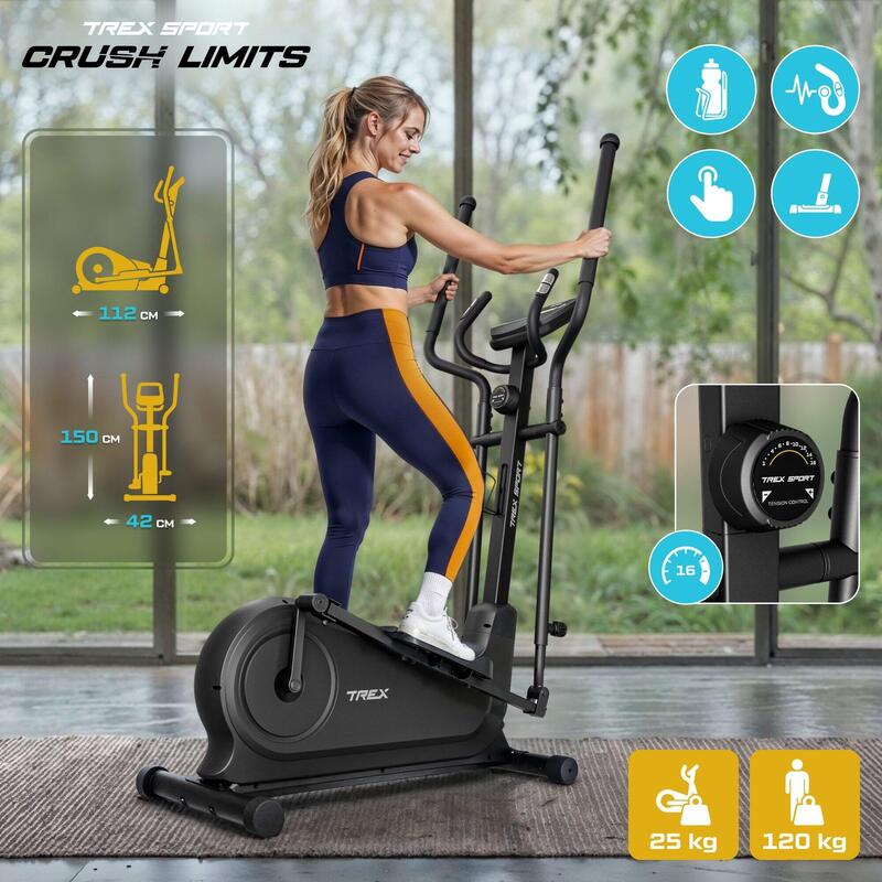 Antrenor magnetic de acasă Trex Sport TX-500CT SINER 16 nivele de rezistență
