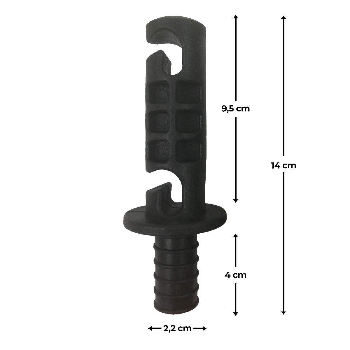 Lot de 2 capuchons de maintien universels pour filet de trampoline Ø25 mm 3/4