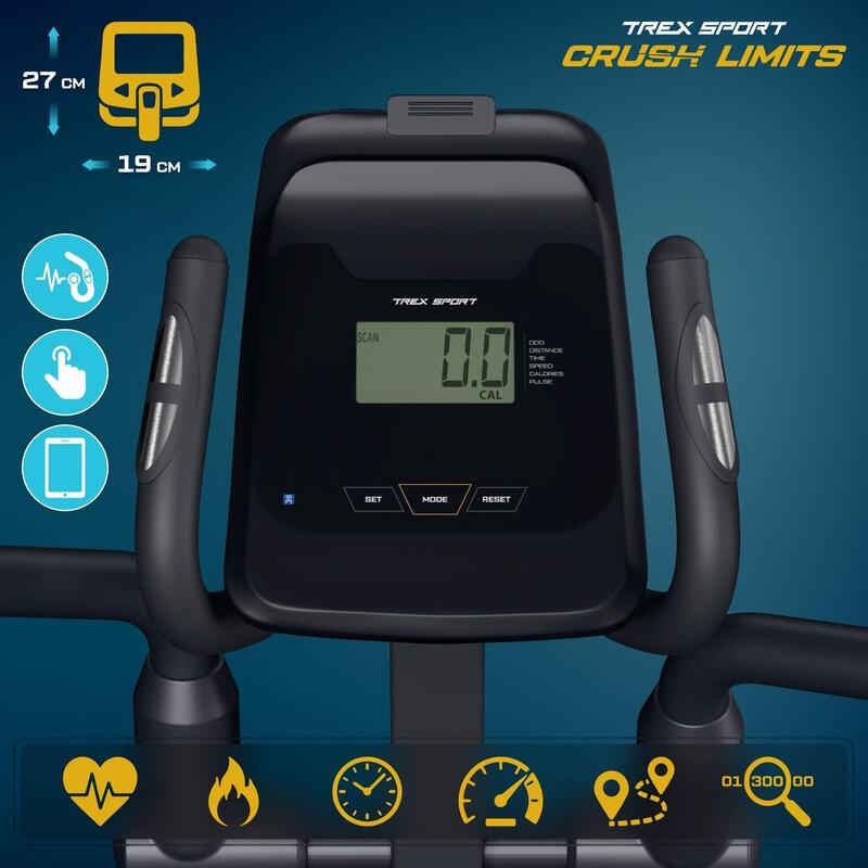 Bicicletă eliptică Trex Sport TX-650CT KRAD 16 niveluri Kinomap
