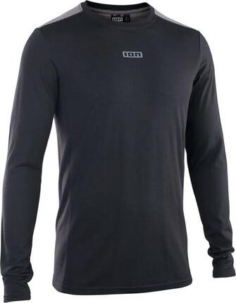 ION Heren Lange Mouw Merino Mountainbike Trui Zwart