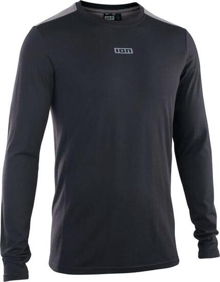 ION Heren Lange Mouw Merino Mountainbike Trui Zwart