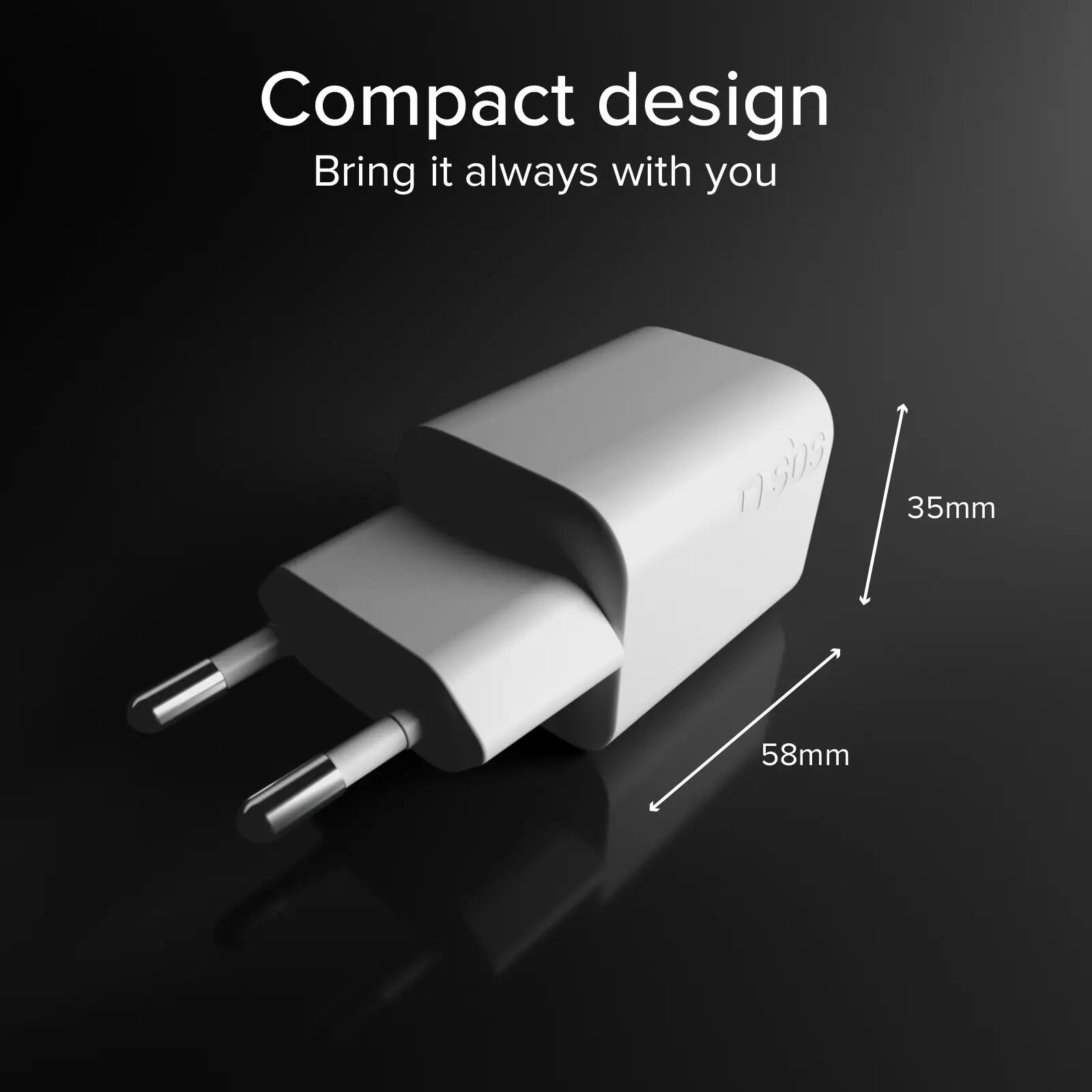 Chargeur GaN 65W avec 2 USB‑C PD + USB‑A 6/6