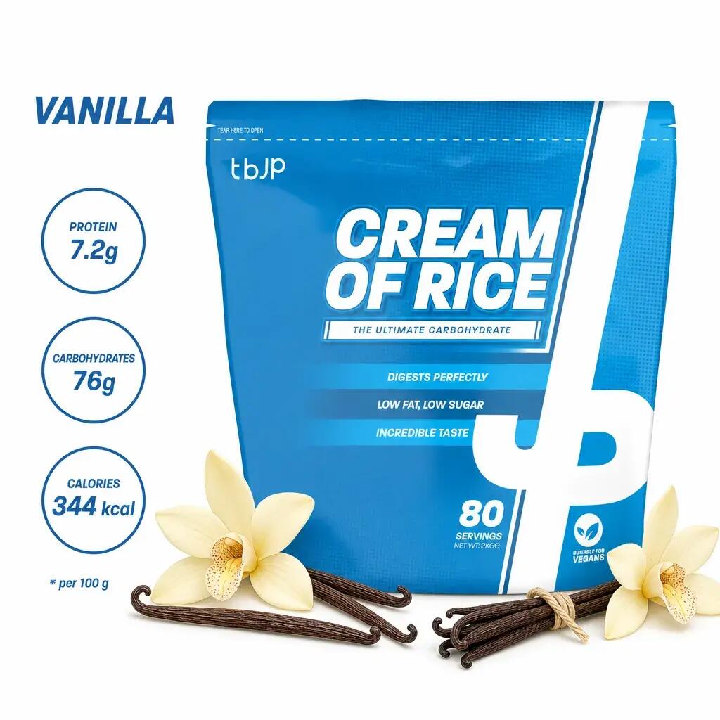 Trained by JP Nutrition Cream of Rice 2000g Vanilla