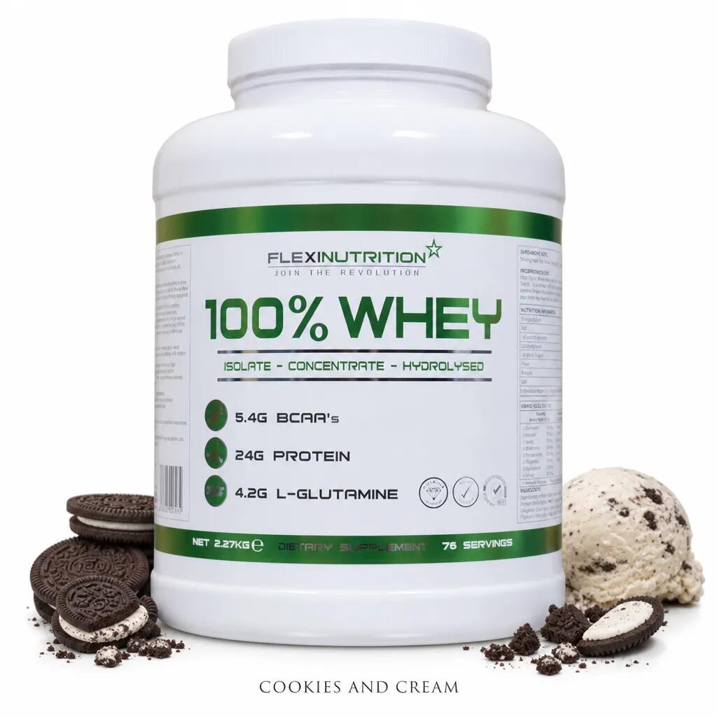 Flexi Nutrition 100% Whey Protein 2010g Cookies & Cream