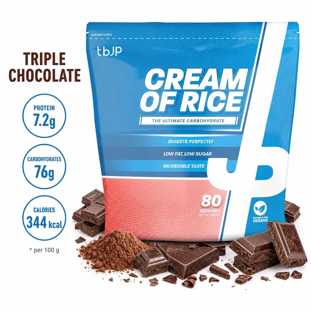 Trained by JP Nutrition Cream of Rice 2000g triple chocolate