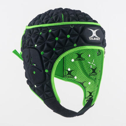 Casque de rugby Ignite Headguard Gilbert Adulte Noir et vert