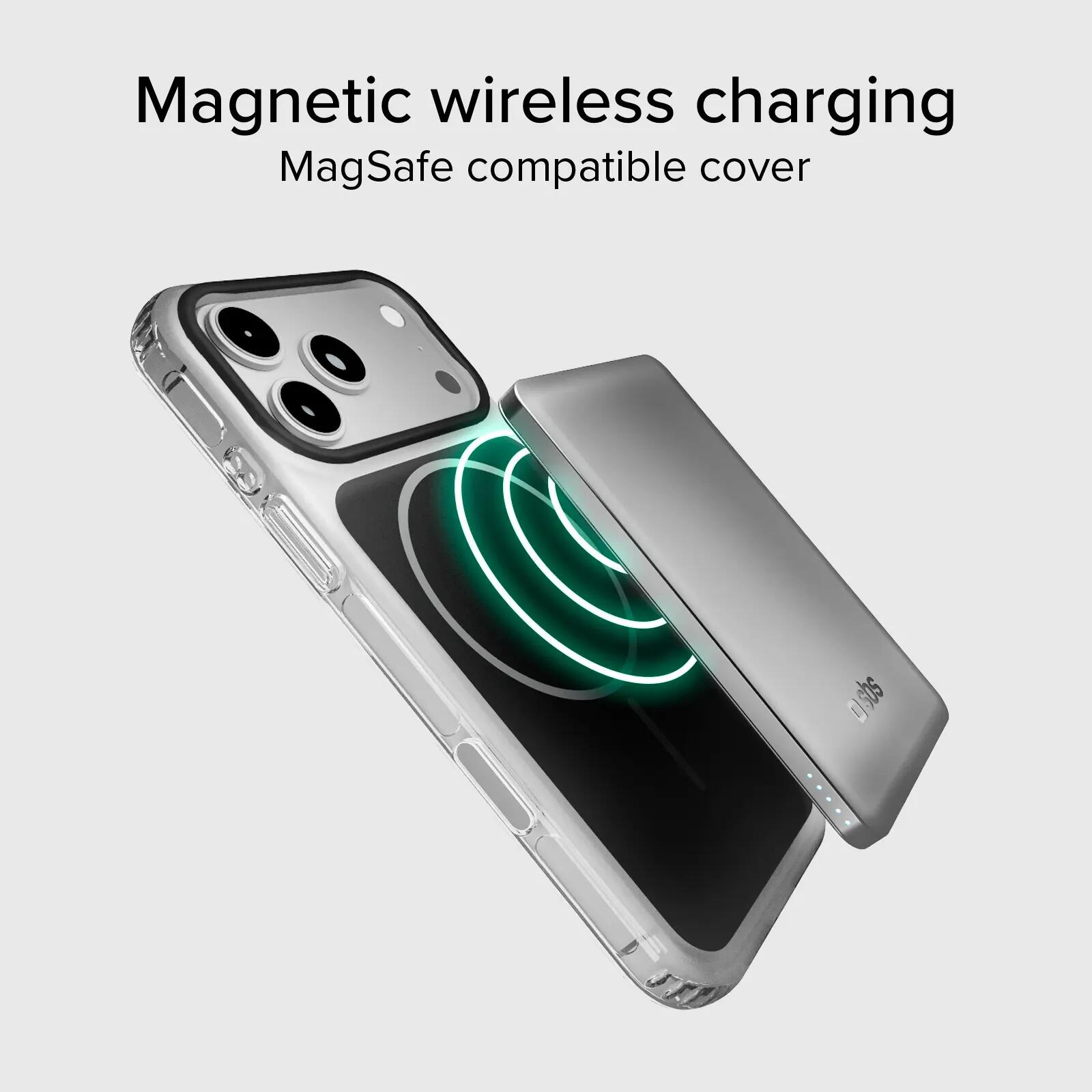 Cover magnetica compatibile con MagSafe con angoli antiurto per iPhone 17 Pro 5/7