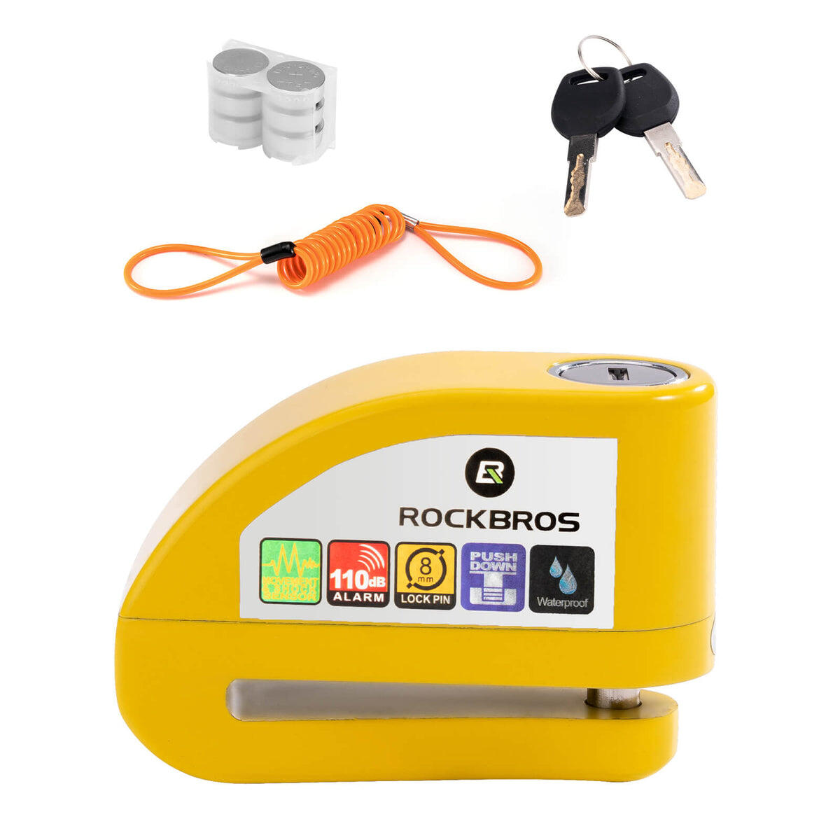 Bike Lock Bicycle Alarm Disc Brake Lock 110dB Anti-Theft Alloy
